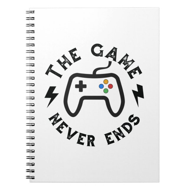 Carnet Le Jeu ne se termine jamais (Devant)
