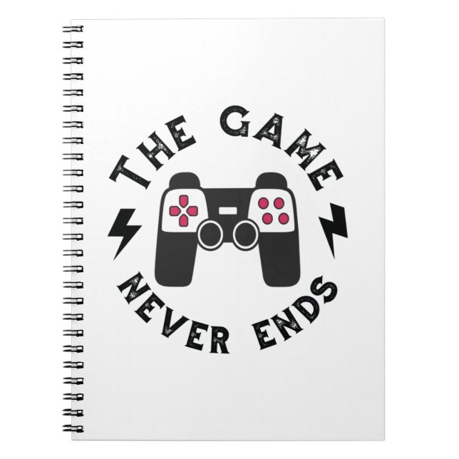 Carnet Le Jeu ne se termine jamais (Devant)