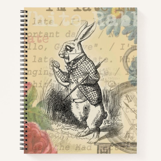 Carnet Le lapin blanc Alice au pays des merveilles (Devant)