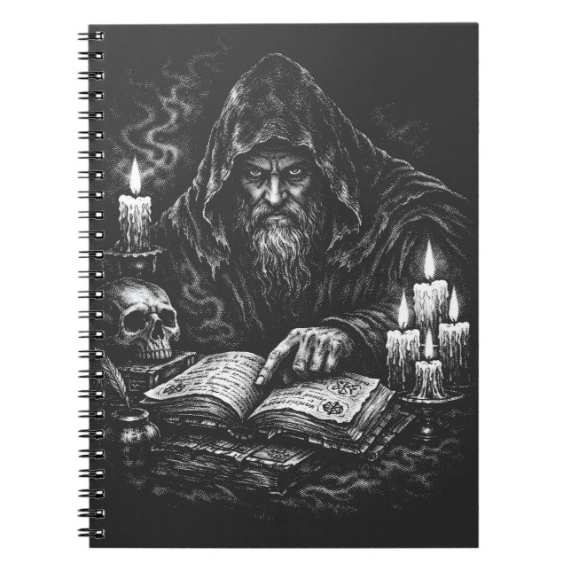 Carnet Le Magicien Étudiant le Grimoire — par BurnsInHell (Devant)