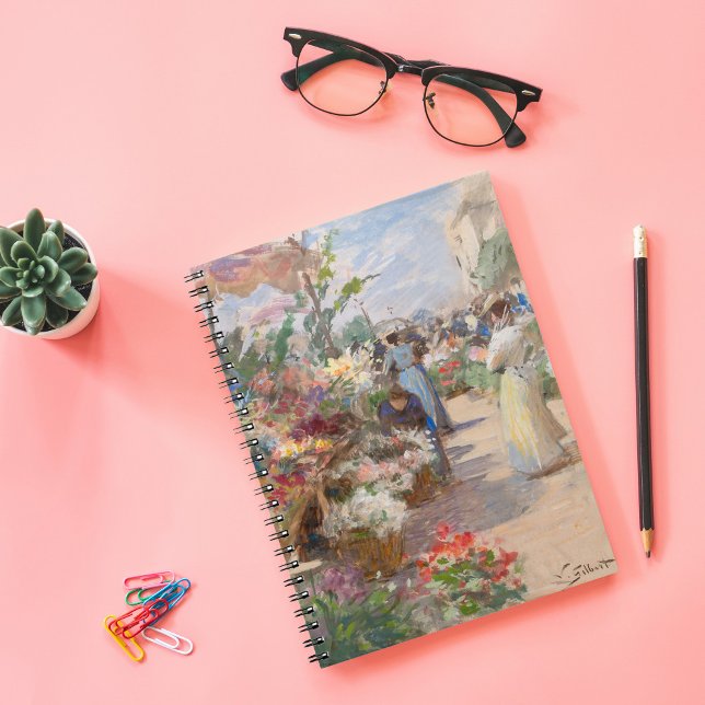 Carnet Le marché aux fleurs | Victor Gabriel Gilbert (Créateur téléchargé)