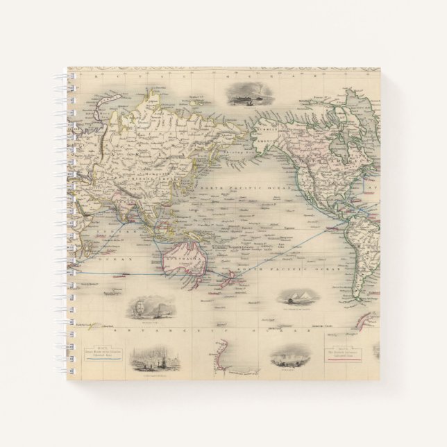 Carnet Le monde sur la projection de Mercator (Devant)