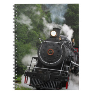Carnet le moteur de gare ferroviaire de rail de vapeur de