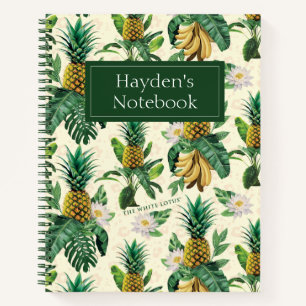 Carnet Le Motif blanc Lotus Pineapple Paradise