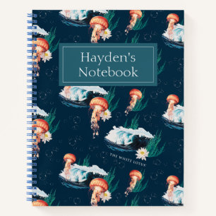 Carnet Le Motif de la méduse blanche Lotus Ocean