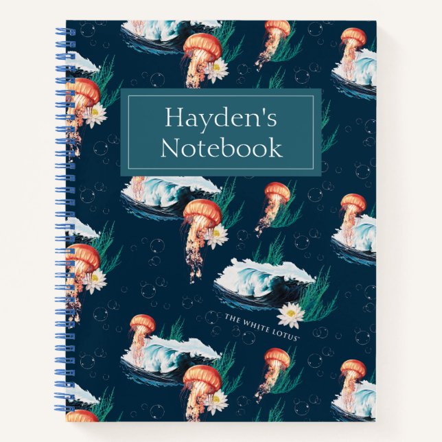 Carnet Le Motif de la méduse blanche Lotus Ocean (Devant)