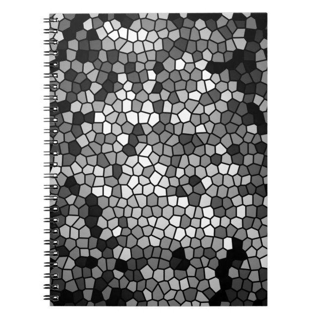 Carnet Le Noir Grey White Mosaic Stones (Devant)