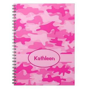 Carnet Le nom a personnalisé l'écriture de camouflage de