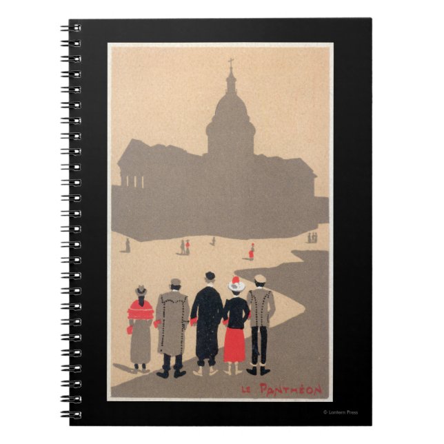 Carnet Le Panthéon Art Déco Scène Paris, France (Devant)