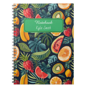 Carnet Le paradis tropical vif : Conception de fruits exo