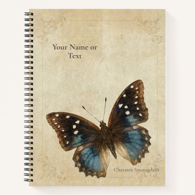 Carnet Le Paradoxe du Saphir : Charaxes Smaragdalis (Devant)