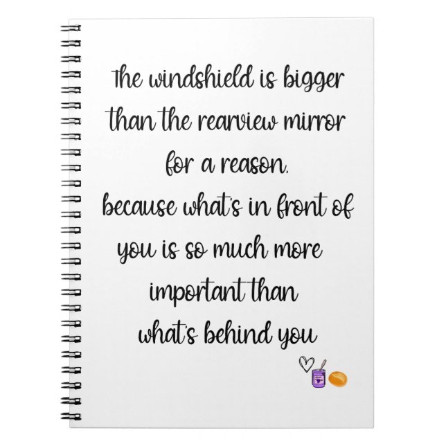 Carnet Le pare-brise est plus grand que le rouleau Rearvi (Devant)