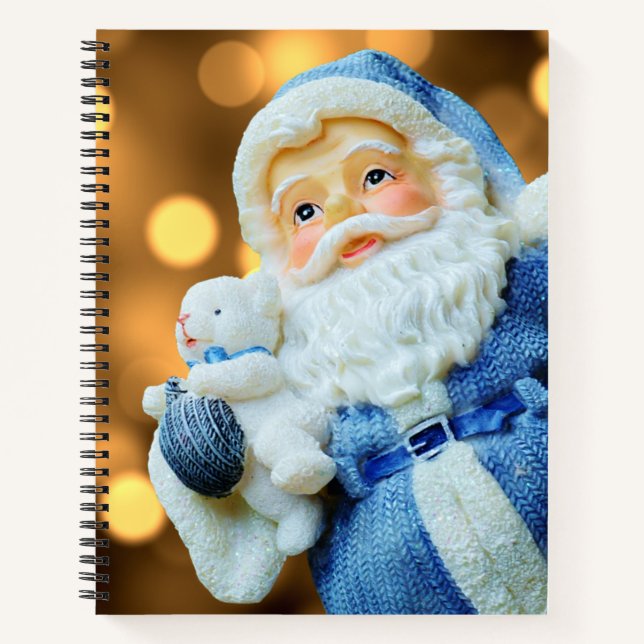 Carnet Le Père Noël en costume bleu (Devant)