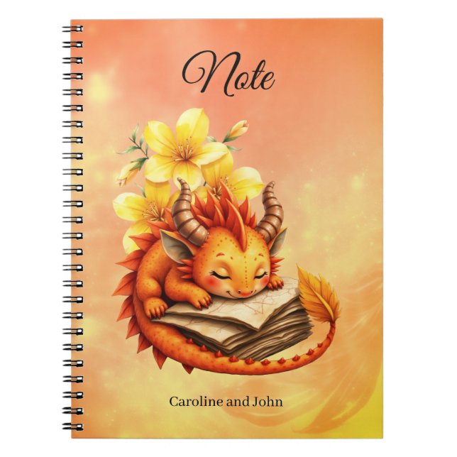Carnet Le petit dragon mystique.  (Devant)