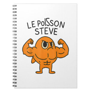 Carnet Le Poisson Steve Funny Cartoon de poisson musclé