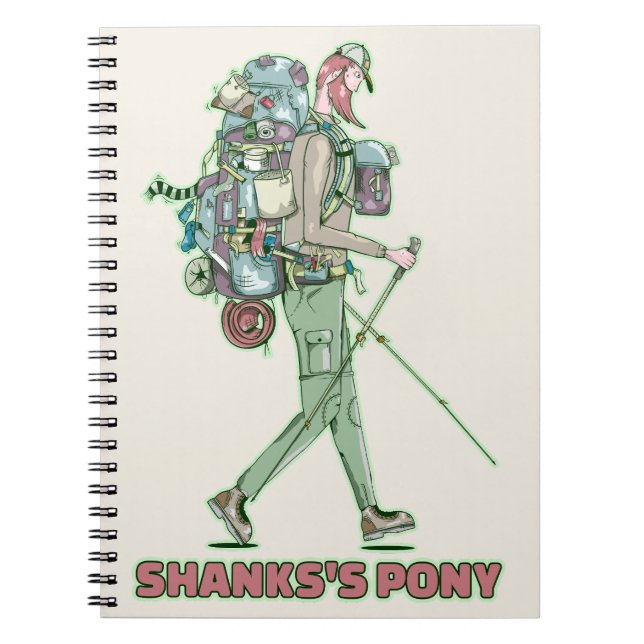 Carnet Le poney de Shanks randonneur drôle marche (Devant)