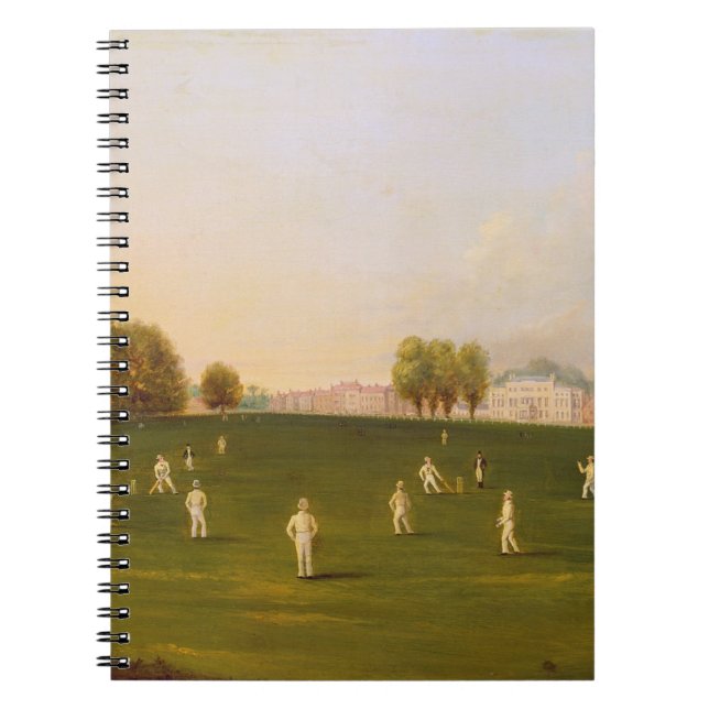 Carnet Le premier match grand du cricket a joué par des (Devant)