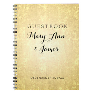 Carnet Le regard de feuille d'or de Guestbook de mariage