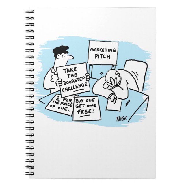 Carnet Le responsable marketing subit un argumentaire de  (Devant)