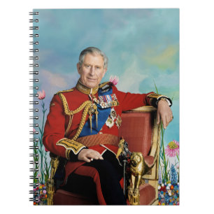 Carnet Le roi Charles III avec l'Arrière - plan du jardin