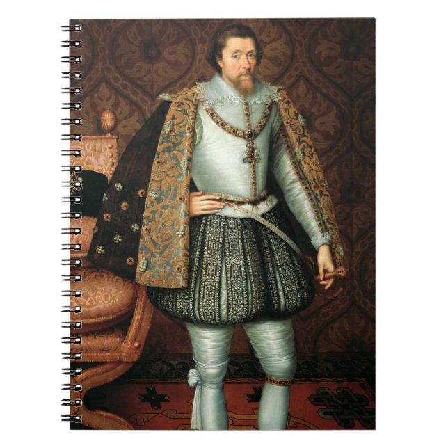 Carnet Le Roi James I de l'Angleterre (1566-1625) (huile (Devant)