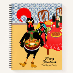 Carnet Le Rooster Portugais aime le gâteau du roi