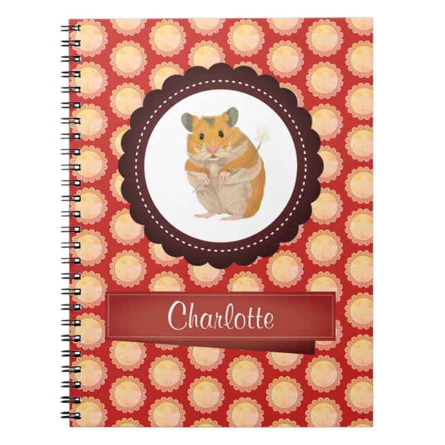 Carnet Le rouge ajoutent votre hamster nommé (Devant)