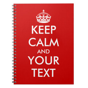 Carnet Le rouge gardent le texte personnalisable calme