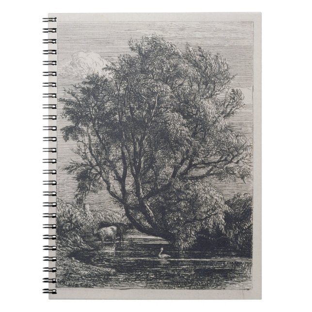 Carnet Le saule (gravure à l'eau-forte) (Devant)