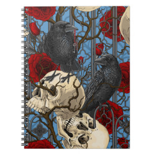 Carnet Le secret de Raven. Illustration gothique sombre e
