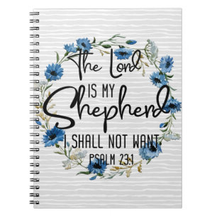 Carnet Le Seigneur est mon berger Psaume 23:1 Bible Vers