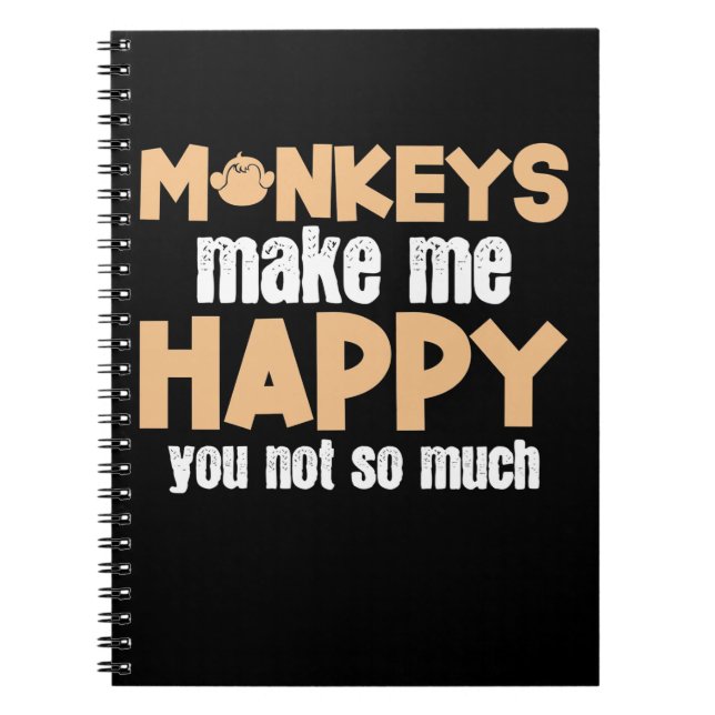 Carnet Le singe me rend heureux (Devant)