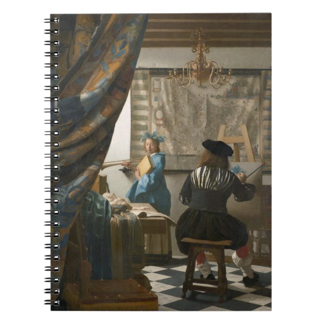 Carnet Le studio de l'artiste, c.1665-66 (huile sur la (Devant)