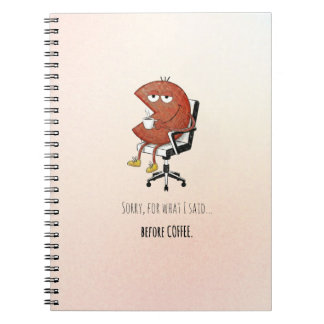 Carnet Le style rétro drôle alimenté par le café