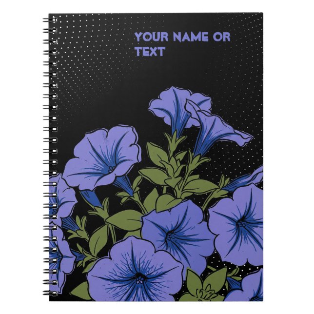 Carnet Le 'Surfinia Blue Vein' Petunia Pop Art (Devant)