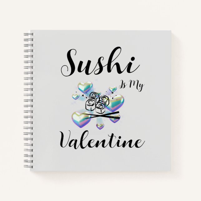 Carnet Le Sushi Est Ma Saint Valentin (Devant)