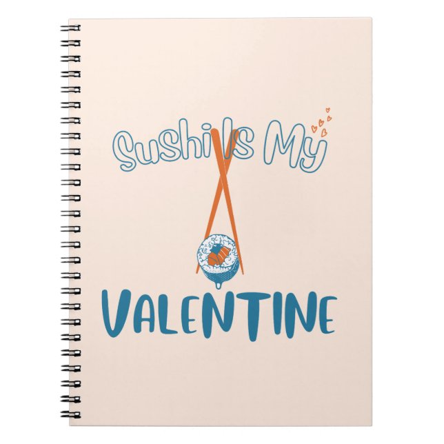 Carnet Le Sushi Est Ma Saint Valentin (Devant)