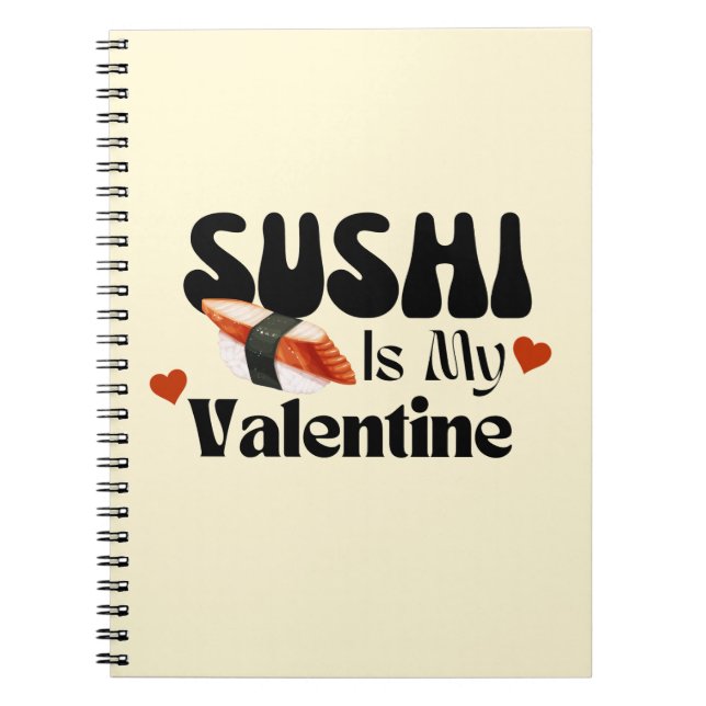 Carnet Le sushi est ma Saint Valentin, sushi (Devant)