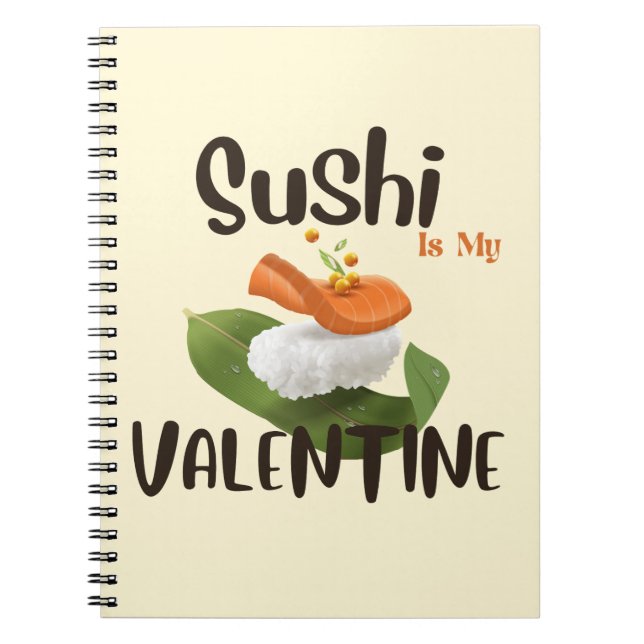 Carnet Le sushi est ma Saint Valentin, sushi (Devant)