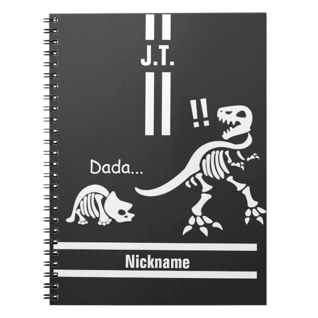 Carnet Le T-rex est surpris par le bébé Triceratops (Devant)