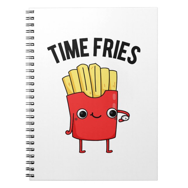 Carnet Le temps frites drôle jeu de mots sur les frites f (Devant)