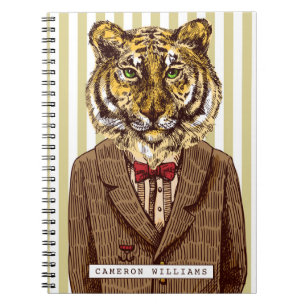 Carnet Le tigre dans l'usage de soirée ajoutent votre