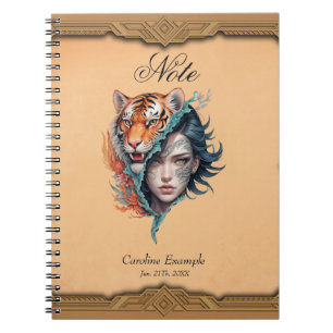 Carnet Le tigre et la femme, force et grâce.
