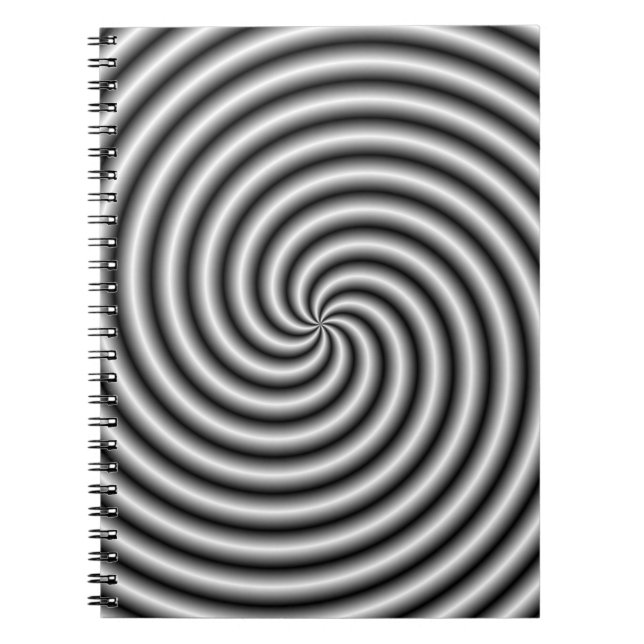 Carnet Le tourbillon en noir et blanc (Devant)