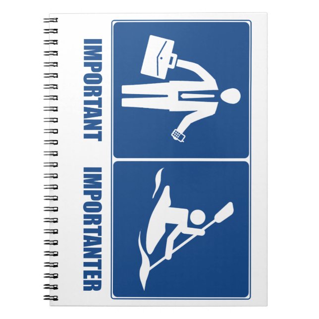 Carnet Le Travail Est Important, Le Kayak Est Important (Devant)