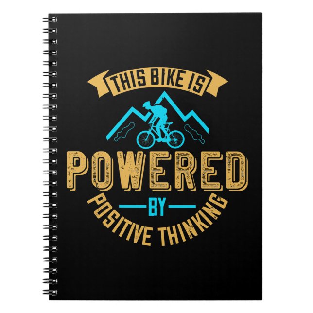 Carnet Le Vélo MTB Est Alimenté Par Une Pensée Positive (Devant)