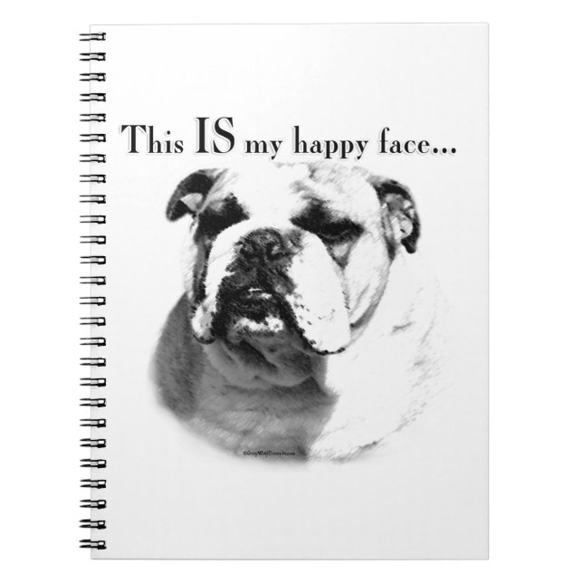 Carnet Le visage joyeux de Bulldog (Devant)