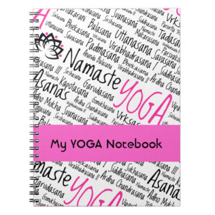Carnet Le yoga de Namaste place des noms Sanskrit de