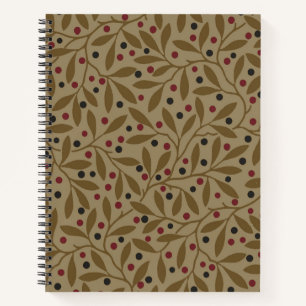 Carnet Leaf Berry Classique Colorful Art Motif