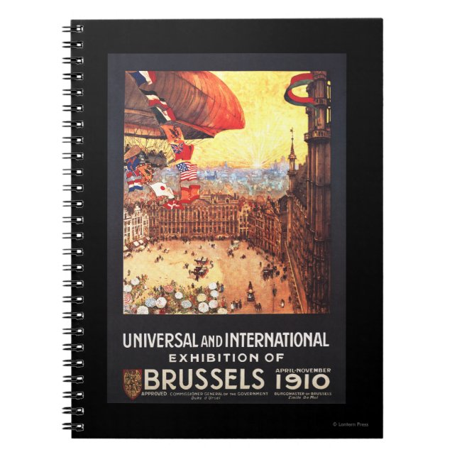 Carnet Lebaudy Airship avec World Flags à Expo (Devant)